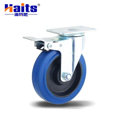 HT-08.073P-B Heavy Duty Running Wheel Industrial Trolley Caster with Stopper